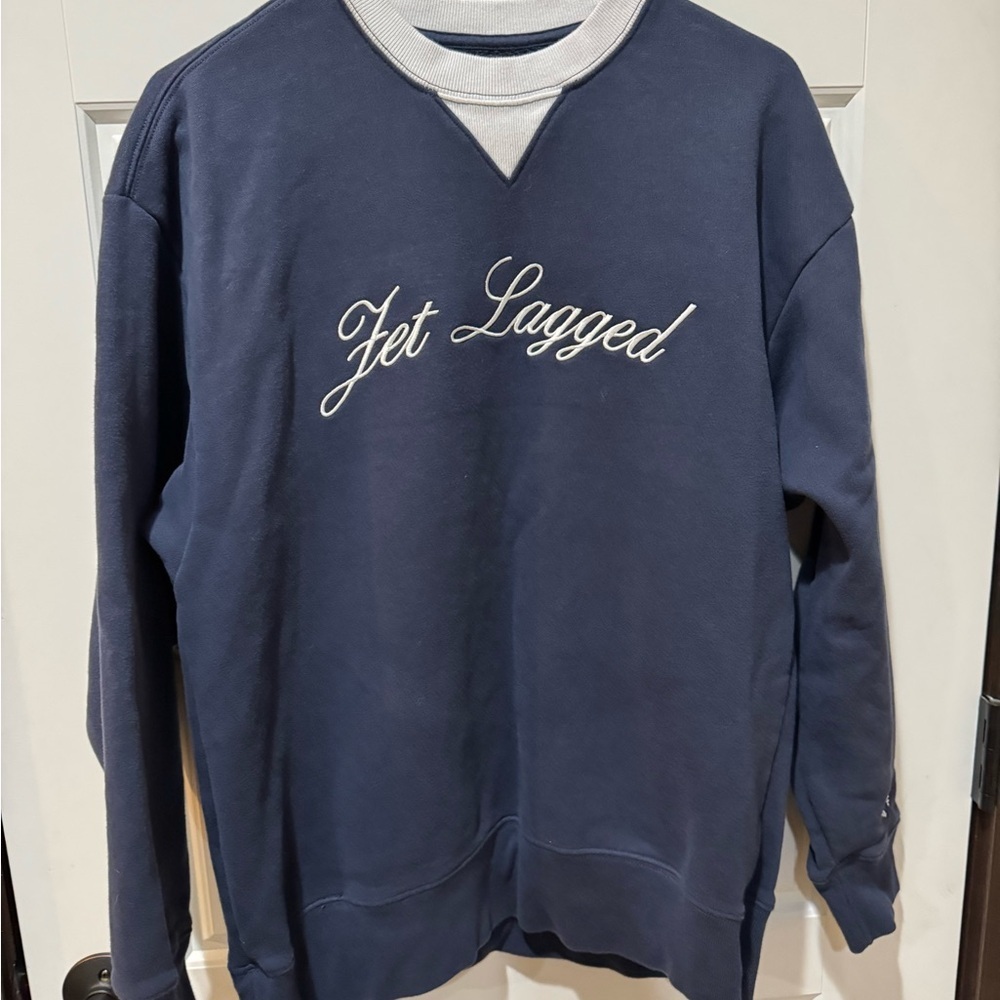 Abercrombie & Fitch Navy Blue Crewneck Sweater